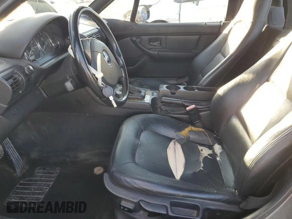 2001 BMW Z3 3.0 with VIN WBACN53451LL46309, listed as a Copart auction lot 88944085 with 159,449 mi miles and Salvage title. Bid and sale history available at DreamBid. Image 7.