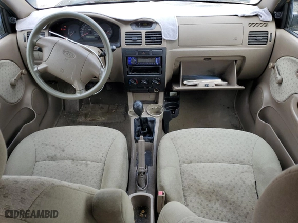 2005 Kia Rio with VIN KNADC125256398384, listed as a Copart auction lot 73652324 with 129,624 mi miles and Clean Title. Bid and sale history available at carsss.com. Image 8.