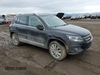 2014 Volkswagen Tiguan SEL with VIN WVGBV3AX2EW596929, listed as a Copart auction lot 46267875 with Not provided miles and Salvage title. Bid and sale history available at DreamBid. Image 4.