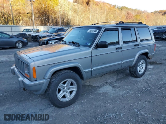 2001 Jeep Cherokee Sport with VIN 1J4FF58S71L576951, listed as a Copart auction lot 78390844 with 267,142 mi miles and Salvage title. Bid and sale history available at DreamBid. Image 1.
