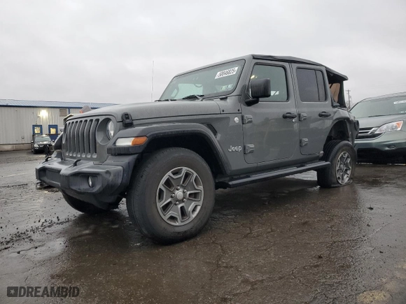 2019 Jeep Wrangler Unlimited Sport S with VIN 1C4HJXDG5KW679862, listed as a Copart auction lot 50046825 with 55,314 mi miles and Salvage Title. Bid and sale history available at carsss.com. Image 1.