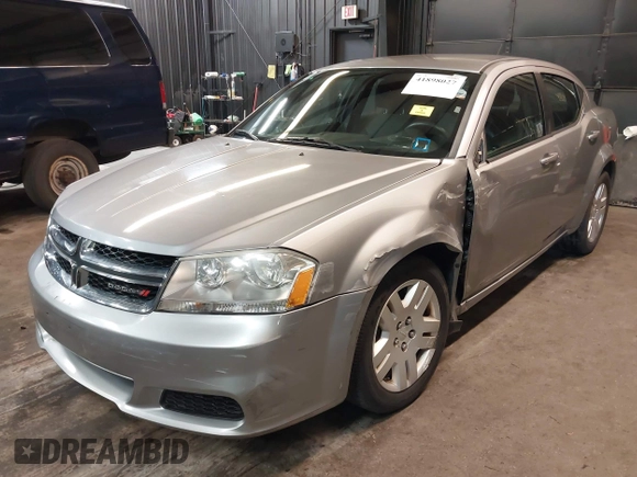 2014 Dodge Avenger SE with VIN 1C3CDZAB5EN228953, listed as a IAAI auction lot 41898027 with 33,731 mi miles. Bid and sale history available at carsss.com. Image 20.