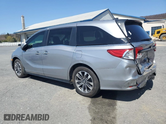 2022 Honda Odyssey EX-L with VIN 5FNRL6H73NB067462, listed as a Copart auction lot 53811365 with 44,182 mi miles and Salvage Title. Bid and sale history available at DreamBid. Image 2.