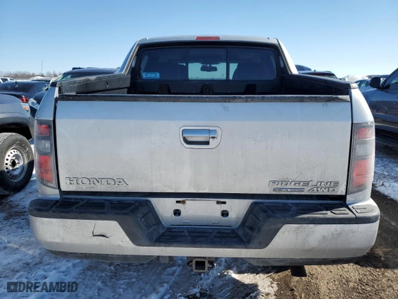 2014 Honda Ridgeline SE with VIN 5FPYK1F60EB012969, listed as a Copart auction lot 46151185 with 0 mi miles and Salvage Title. Bid and sale history available at carsss.com. Image 6.