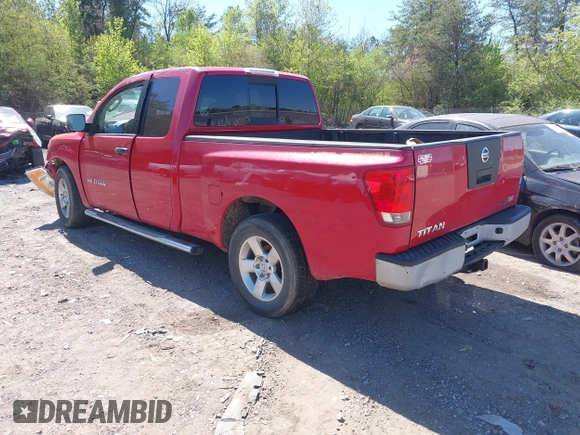 2008 Nissan Titan SE with VIN 1N6BA06A58N352220, listed as a IAAI auction lot 41857113 with Not Provided miles. Bid and sale history available at carsss.com. Image 3.