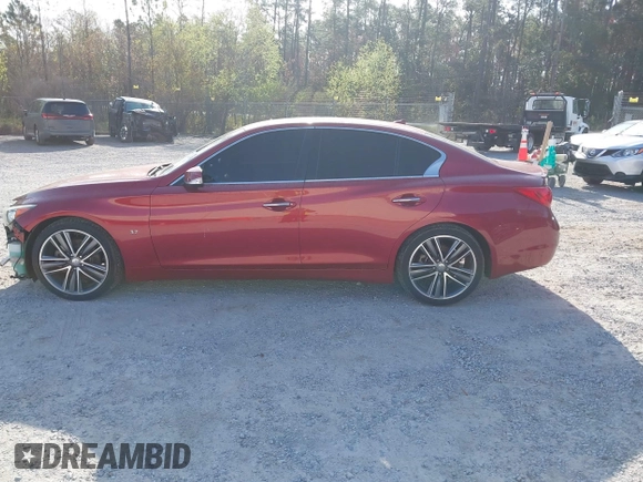 2015 Infiniti Q50 Premium with VIN JN1BV7AP1FM340227, listed as a IAAI auction lot 41662965 with 129,766 mi miles. Bid and sale history available at carsss.com. Image 15.