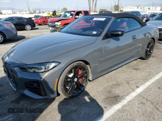 2023 BMW 4 Series M440i with VIN WBA53AT09PCM38259, listed as a Copart auction lot 44629515 with 14,621 mi miles and Salvage Title. Bid and sale history available at DreamBid. Image 1.