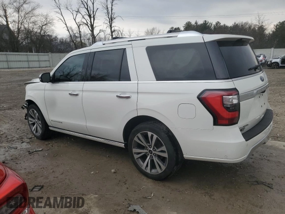 2020 Ford Expedition Platinum z VIN 1FMJU1MT1LEA62819, wystawiony jako Copart lot #53682505 z przebiegiem 54 495 mil mil oraz Szkoda całkowita • Salvage title. Historia ofert i sprzedaży dostępna na DreamBid. Obrazek 2.