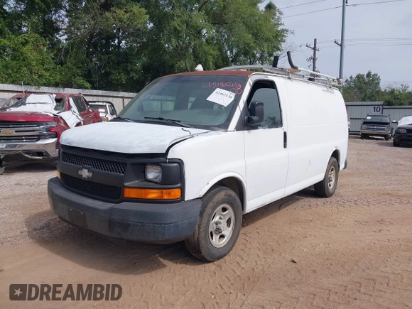 2007 Chevrolet Express Cargo with VIN 1GCFG15X671161636, listed as a IAAI auction lot 42462136 with 157,486 mi miles and . Bid and sale history available at DreamBid. Image 2.