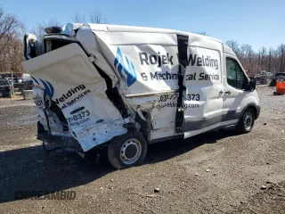 2023 Ford Transit Cargo with VIN 1FTBR1C88PKB19760, listed as a Copart auction lot 49689595 with 40,928 mi miles and Salvage Title. Bid and sale history available at DreamBid. Image 3.