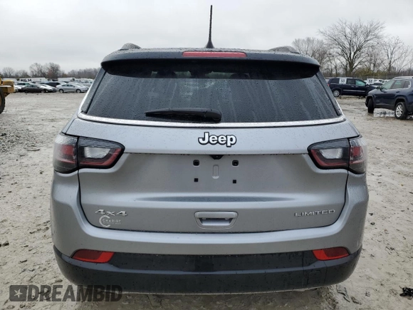 2023 Jeep Compass Limited with VIN 3C4NJDCN3PT508543, listed as a Copart auction lot 81817124 with 14,518 mi miles and Salvage Title. Bid and sale history available at carsss.com. Image 6.