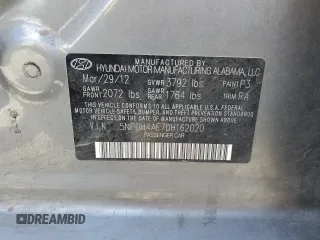 2013 Hyundai Elantra GLS z VIN 5NPDH4AE7DH162020, wystawiony jako Copart lot #54664595 z przebiegiem 165 999 mil mil oraz Szkoda całkowita • Salvage title. Historia ofert i sprzedaży dostępna na DreamBid. Obrazek 12.