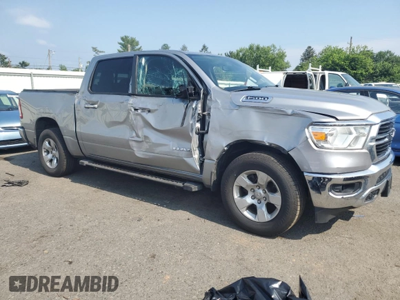 2020 Ram 1500 Big Horn with VIN 1C6RRFFG5LN102316, listed as a Copart auction lot 61872785 with 52,017 mi miles and Salvage title. Bid and sale history available at DreamBid. Image 4.
