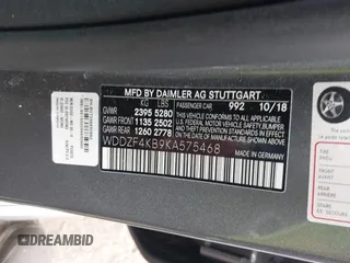 2019 Mercedes-Benz E 300 z VIN WDDZF4KB9KA575468, wystawiony jako IAAI lot #42366391 z przebiegiem Nie podano mil oraz . Historia ofert i sprzedaży dostępna na DreamBid. Obrazek 9.