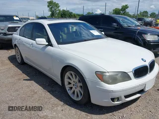 2006 BMW 7 Series 750i with VIN WBAHL83576DT03355, listed as a IAAI auction lot 42606906 with 186,494 mi miles and . Bid and sale history available at DreamBid. Image 1.