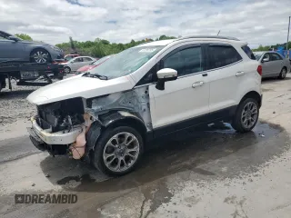2018 Ford EcoSport Titanium z VIN MAJ6P1WL0JC205255, wystawiony jako Copart lot #57236765 z przebiegiem 53 808 mil mil oraz Szkoda całkowita • Salvage title. Historia ofert i sprzedaży dostępna na DreamBid. Obrazek 1.