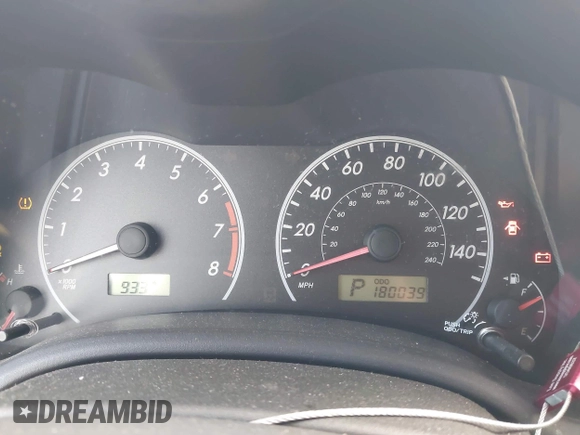 2009 Toyota Corolla with VIN 2T1BU40E69C154781, listed as a IAAI auction lot 42009936 with 180,039 mi miles. Bid and sale history available at carsss.com. Image 7.
