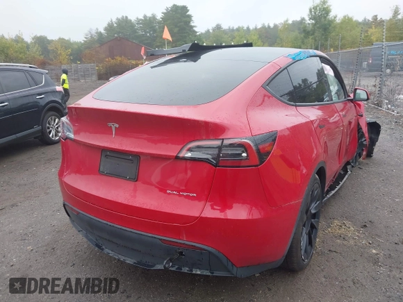 2023 Tesla Model Y Long Range with VIN 7SAYGAEE5PF685474, listed as a IAAI auction lot 40348773 with 26,605 mi miles and . Bid and sale history available at DreamBid. Image 16.