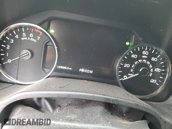 2020 Ford F-150 XL with VIN 1FTEW1CP4LKF46733, listed as a Copart auction lot 55809085 with 54,699 mi miles and Salvage title. Bid and sale history available at DreamBid. Image 9.