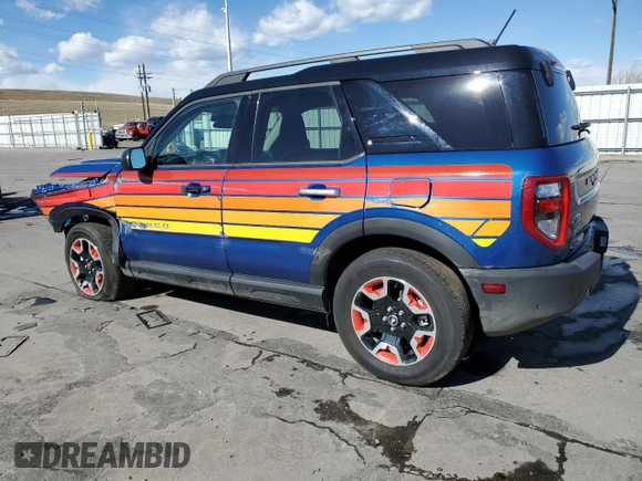 2024 Ford Bronco with VIN 3FMCR9K65RRF36699, listed as a Copart auction lot 48768955 with 10,050 mi miles and Salvage title. Bid and sale history available at DreamBid. Image 2.