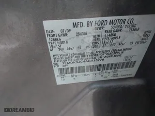 2010 Ford Edge SEL with VIN 2FMDK3JC4ABA15778, listed as a IAAI auction lot 41734038 with 227,582 mi miles. Bid and sale history available at carsss.com. Image 9.