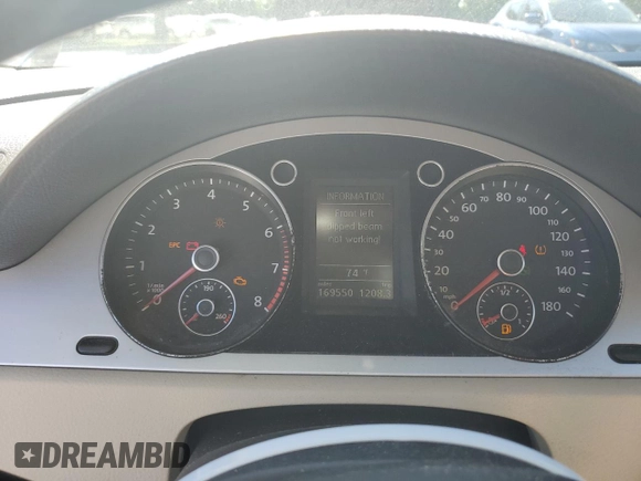 2011 Volkswagen CC Sport with VIN WVWMN7AN3BE732716, listed as a Copart auction lot 56880934 with 169,550 mi miles and Clean Title. Bid and sale history available at DreamBid. Image 9.