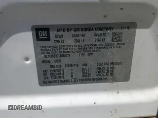 2020 Chevrolet Trax LS with VIN KL7CJKSB7LB065079, listed as a Copart auction lot 62301365 with 64,325 mi miles and Salvage title. Bid and sale history available at DreamBid. Image 13.