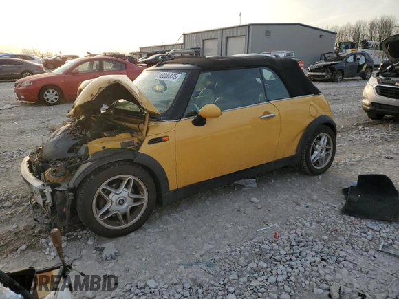 2007 MINI Convertible with VIN WMWRF33557TG17675, listed as a Copart auction lot 49206875 with Not Provided miles and Clean Title. Bid and sale history available at DreamBid. Image 1.