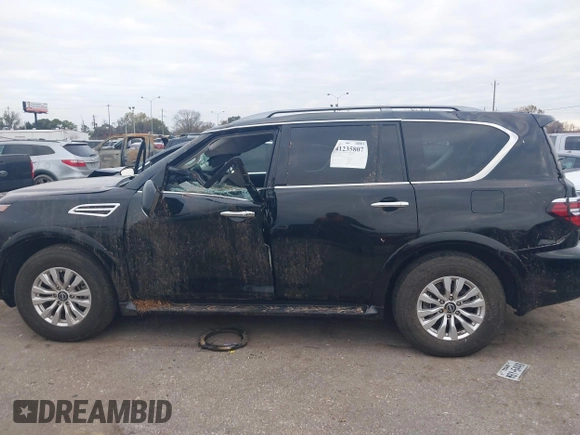 2023 Nissan Armada SV with VIN JN8AY2AC9P9183796, listed as a IAAI auction lot 41235807 with Not Provided miles. Bid and sale history available at carsss.com. Image 14.