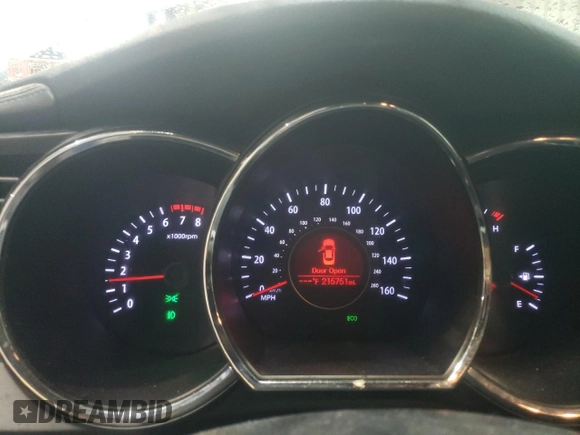 2013 Kia Optima EX with VIN 5XXGN4A78DG147867, listed as a Copart auction lot 50810815 with 215,751 mi miles and Salvage Title. Bid and sale history available at carsss.com. Image 9.