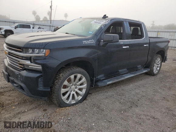 2020 Chevrolet Silverado 1500 High Country with VIN 3GCUYHED1LG266518, listed as a Copart auction lot 77693484 with 88,703 mi miles and Salvage Title. Bid and sale history available at carsss.com. Image 1.