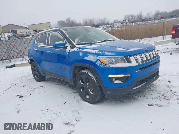 2020 Jeep Compass Altitude with VIN 3C4NJCBB6LT162547, listed as a IAAI auction lot 41362410 with 58,643 mi miles and . Bid and sale history available at carsss.com. Image 1.