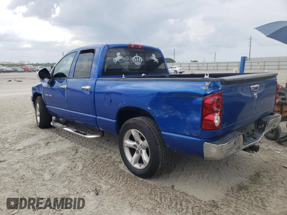 2007 Dodge 1500 SLT with VIN 1D7HA18267S196333, listed as a Copart auction lot 56033465 with 202,305 mi miles and Salvage Title. Bid and sale history available at DreamBid. Image 2.