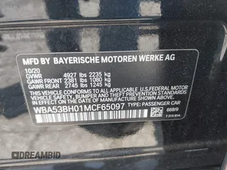 2021 BMW 5 Series 530i z VIN WBA53BH01MCF65097, wystawiony jako IAAI lot #42783119 z przebiegiem 91 829 mil mil oraz . Historia ofert i sprzedaży dostępna na DreamBid. Obrazek 9.