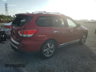 2015 Nissan Pathfinder Platinum with VIN 5N1AR2MN2FC697024, listed as a Copart auction lot 61791855 with 93,366 mi miles and Salvage title. Bid and sale history available at DreamBid. Image 3.