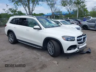 2021 Mercedes-Benz GLS 450 with VIN 4JGFF5KE3MA381420, listed as a IAAI auction lot 42055956 with 57,268 mi miles and . Bid and sale history available at DreamBid. Image 1.