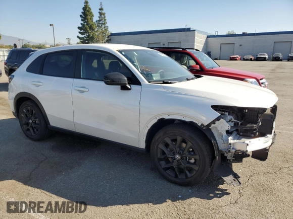 2024 Honda HR-V Sport with VIN 3CZRZ1H50RM747587, listed as a Copart auction lot 46662915 with 6,621 mi miles and Salvage Title. Bid and sale history available at carsss.com. Image 4.
