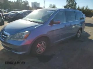 2007 Honda Odyssey EX z VIN 5FNRL38457B056602, wystawiony jako Copart lot #76239334 z przebiegiem 205 441 mil mil oraz Szkoda całkowita • Salvage title. Historia ofert i sprzedaży dostępna na DreamBid. Obrazek 1.