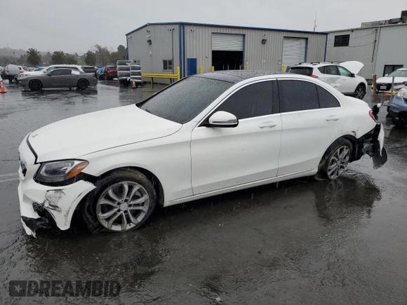 2016 Mercedes-Benz C 300 Luxury with VIN 55SWF4KB5GU109093, listed as a Copart auction lot 48825165 with 78,322 mi miles and Salvage Title. Bid and sale history available at carsss.com. Image 1.