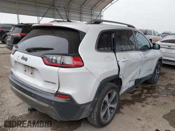 2019 Jeep Cherokee Limited with VIN 1C4PJMDX1KD197833, listed as a IAAI auction lot 42027945 with 153,053 mi miles and . Bid and sale history available at DreamBid. Image 4.