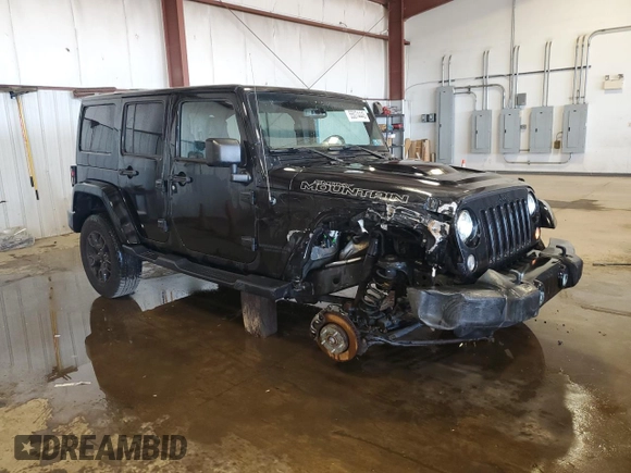 2017 Jeep Wrangler Unlimited Sahara with VIN 1C4HJWEG9HL639562, listed as a Copart auction lot 55074445 with 112,225 mi miles and Salvage title. Bid and sale history available at DreamBid. Image 4.