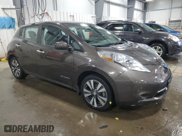 2016 Nissan LEAF SL with VIN 1N4BZ0CP3GC302114, listed as a Copart auction lot 48180035 with 55,999 mi miles and Salvage Title. Bid and sale history available at carsss.com. Image 4.