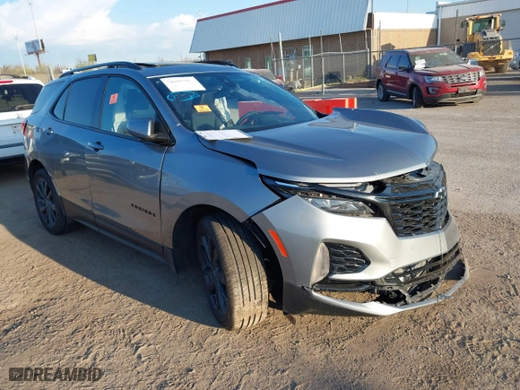 2024 Chevrolet Equinox RS with VIN 3GNAXMEG0RS104269, listed as a IAAI auction lot 38999479 with 1 mi miles. Bid and sale history available at carsss.com. Image 1.