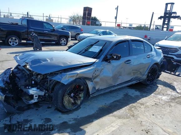 2023 BMW M3 Competition with VIN WBS33AY09PFN37528, listed as a IAAI auction lot 41884739 with 1 mi miles. Bid and sale history available at carsss.com. Image 18.