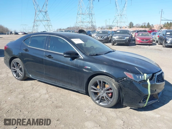 2018 Acura TLX w/Advance Pkg with VIN 19UUB3F85JA801000, listed as a IAAI auction lot 41665274 with 81,627 mi miles. Bid and sale history available at carsss.com. Image 1.