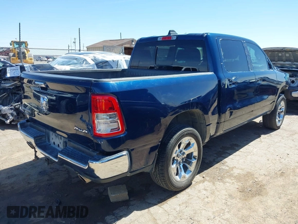 2019 Ram 1500 Big Horn/Lone Star with VIN 1C6SRFFT5KN598456, listed as a IAAI auction lot 41840921 with 154,124 mi miles. Bid and sale history available at carsss.com. Image 4.