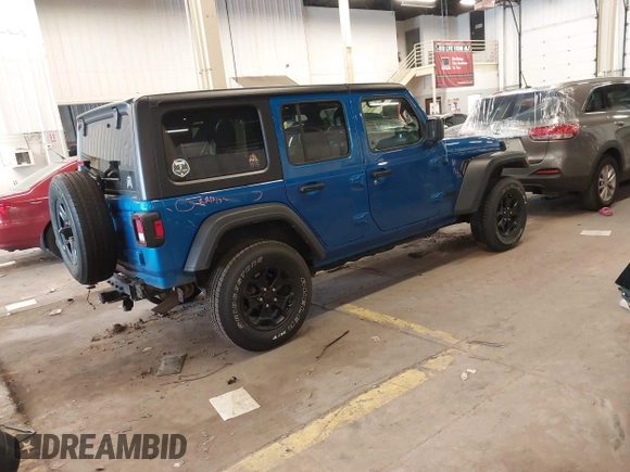 2021 Jeep Wrangler Unlimited Sport S with VIN 1C4HJXDG9MW797013, listed as a IAAI auction lot 41966754 with 53,583 mi miles. Bid and sale history available at carsss.com. Image 4.