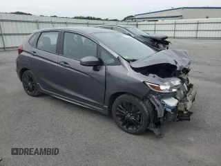 2018 Honda Fit Sport with VIN 3HGGK5G68JM722042, listed as a Copart auction lot 71813124 with Not Provided miles and Salvage Title. Bid and sale history available at DreamBid. Image 4.