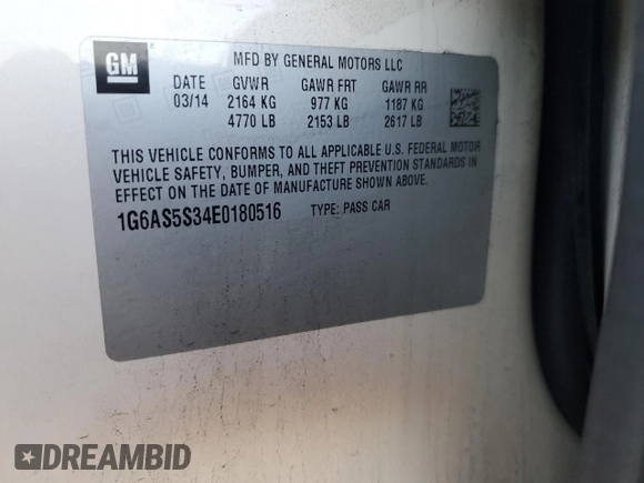 2014 Cadillac CTS Performance RWD z VIN 1G6AS5S34E0180516, wystawiony jako Copart lot #85547924 z przebiegiem 120 645 mil mil oraz Szkoda całkowita • Salvage title. Historia ofert i sprzedaży dostępna na DreamBid. Obrazek 15.