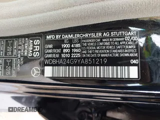 2000 Mercedes-Benz C 230 Kompressor z VIN WDBHA24G9YA851219, wystawiony jako IAAI lot #42392855 z przebiegiem 119 588 mil mil oraz . Historia ofert i sprzedaży dostępna na DreamBid. Obrazek 9.